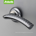 satin aluminum door handle lock for doors